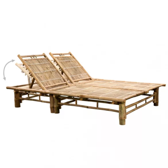 kétszemélyes bambusz napozóágy párnákkal