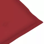 tömör akácfa kültéri napozószék lábtartóval és párnával