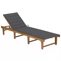 összecsukható tömör akácfa napozóágy párnával