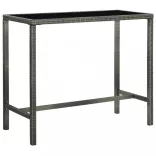 7 részes szürke polyrattan kerti bárszett