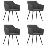 4 db sötétszürke szövet étkezőszék