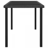 9 részes fekete polyrattan kerti étkezőgarnitúra