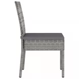 7 részes szürke polyrattan kerti étkezőgarnitúra