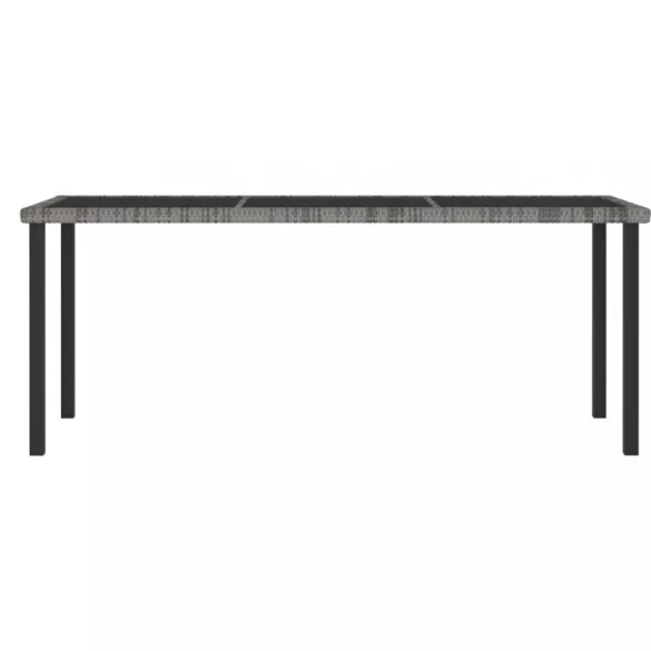 7 részes szürke polyrattan kerti étkezőgarnitúra