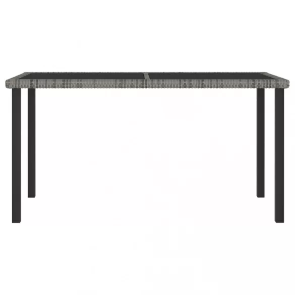 7 részes szürke polyrattan kerti étkezőgarnitúra