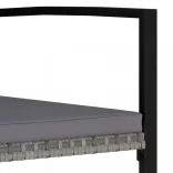 7 részes szürke polyrattan kerti étkezőgarnitúra