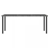 7 részes szürke polyrattan kerti étkezőgarnitúra