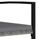 7 részes szürke polyrattan kerti étkezőgarnitúra