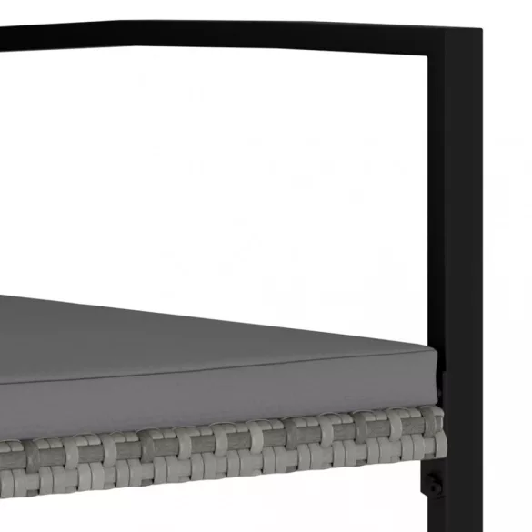 7 részes szürke polyrattan kerti étkezőgarnitúra