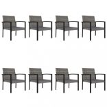 9 részes szürke polyrattan kerti étkezőgarnitúra