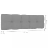 impregnált fenyőfa kerti pad szürke párnákkal 179 cm