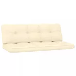 impregnált fenyőfa kerti pad krémstínű párnákkal 179 cm