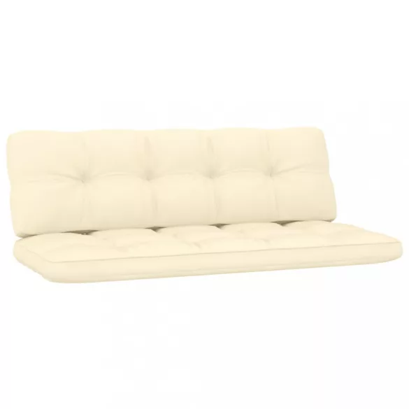 impregnált fenyőfa kerti pad krémstínű párnákkal 179 cm
