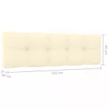 impregnált fenyőfa kerti pad krémstínű párnákkal 179 cm