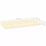 impregnált fenyőfa kerti pad krémstínű párnákkal 179 cm