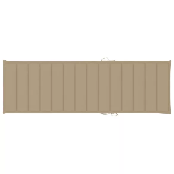 impregnált fenyőfa napozóágy bézs párnával