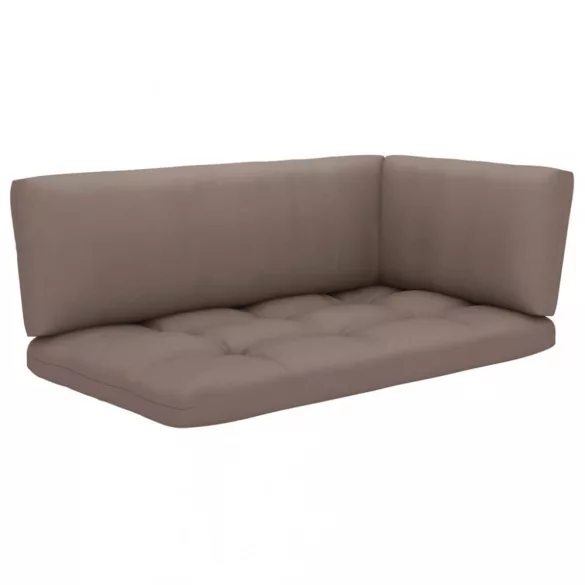 kétszemélyes szürke impregnált fenyőfa raklapkanapé párnákkal