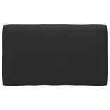 kétszemélyes fekete impregnált fenyőfa raklapkanapé párnákkal