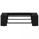 9 részes fekete polyrattan kerti ülőgarnitúra párnákkal