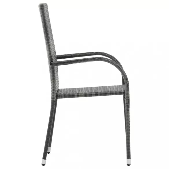 7 részes szürke kerti étkezőgarnitúra