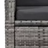 7 részes szürke kerti étkezőgarnitúra