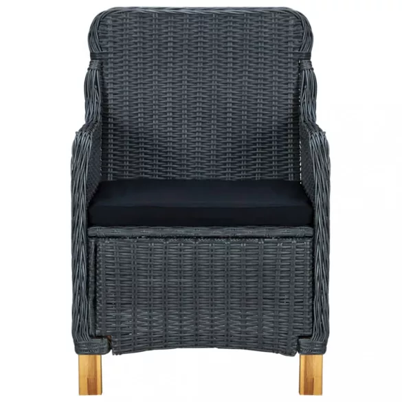 7 részes sötétszürke kerti étkezőgarnitúra