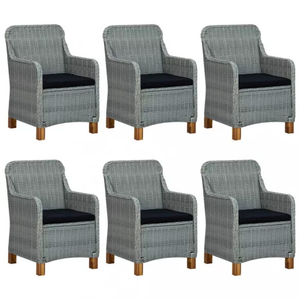 7 részes világosszürke kerti étkezőgarnitúra