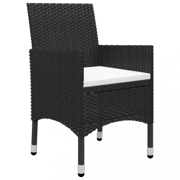 9 részes fekete kerti étkezőgarnitúra