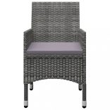 9 részes szürke kerti étkezőgarnitúra