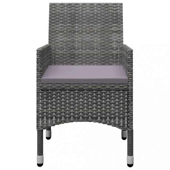 9 részes szürke kerti étkezőgarnitúra