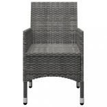 9 részes szürke kerti étkezőgarnitúra