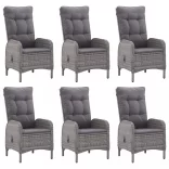 7 részes szürke kerti étkezőgarnitúra