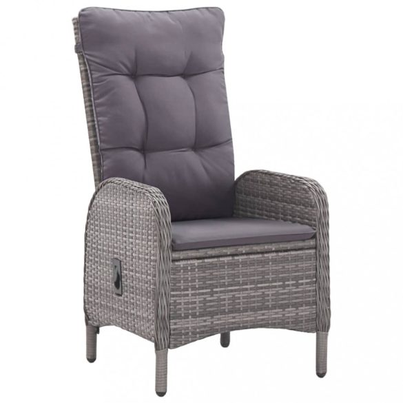 9 részes szürke kerti étkezőgarnitúra