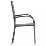 9 részes szürke kerti étkezőgarnitúra