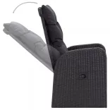 9 részes fekete kerti étkezőgarnitúra