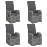 7 részes szürke kerti étkezőgarnitúra