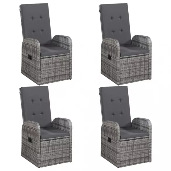 7 részes szürke kerti étkezőgarnitúra