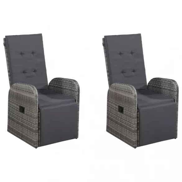 7 részes szürke kerti étkezőgarnitúra