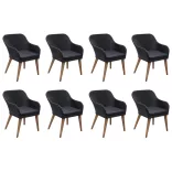 9 részes fekete kerti étkezőgarnitúra