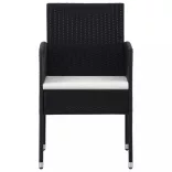 9 részes fekete kerti étkezőgarnitúra