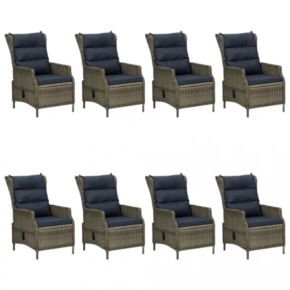 9 részes barna kerti étkezőgarnitúra