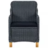 7 részes sötétszürke kerti étkezőgarnitúra