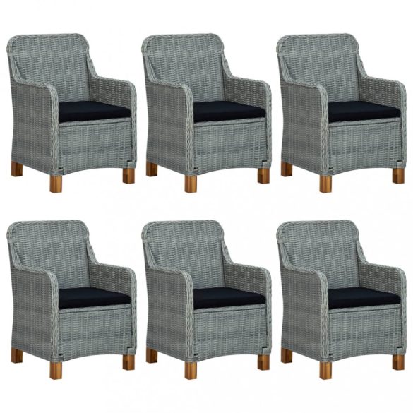 9 részes világosszürke kerti étkezőgarnitúra