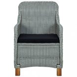 9 részes világosszürke kerti étkezőgarnitúra