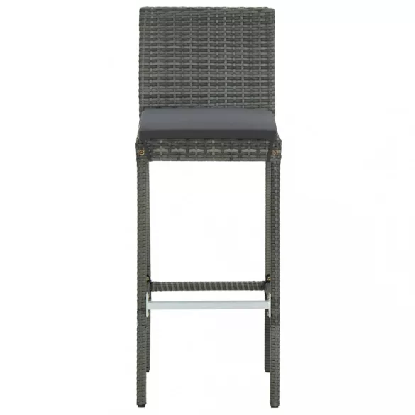 7 részes szürke kerti bárszett párnákkal