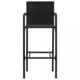 9 részes fekete kerti bárszett