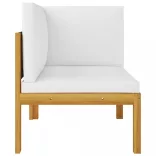 kétszemélyes kerti pad párnákkal, akácfa és kötél