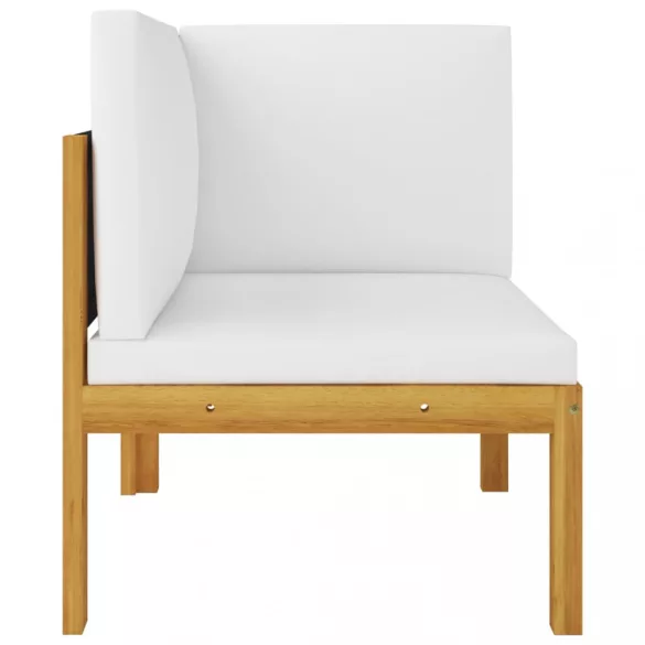 kétszemélyes kerti pad párnákkal, akácfa és kötél