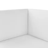 kétszemélyes kerti pad párnákkal, akácfa és kötél