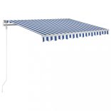 kék és fehér automata napellenző 300 x 250 cm